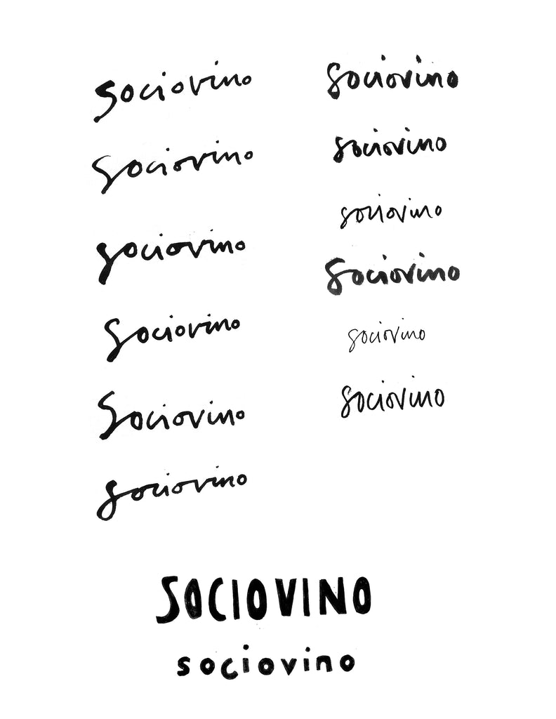 Sociovino Illustration Handwriting 