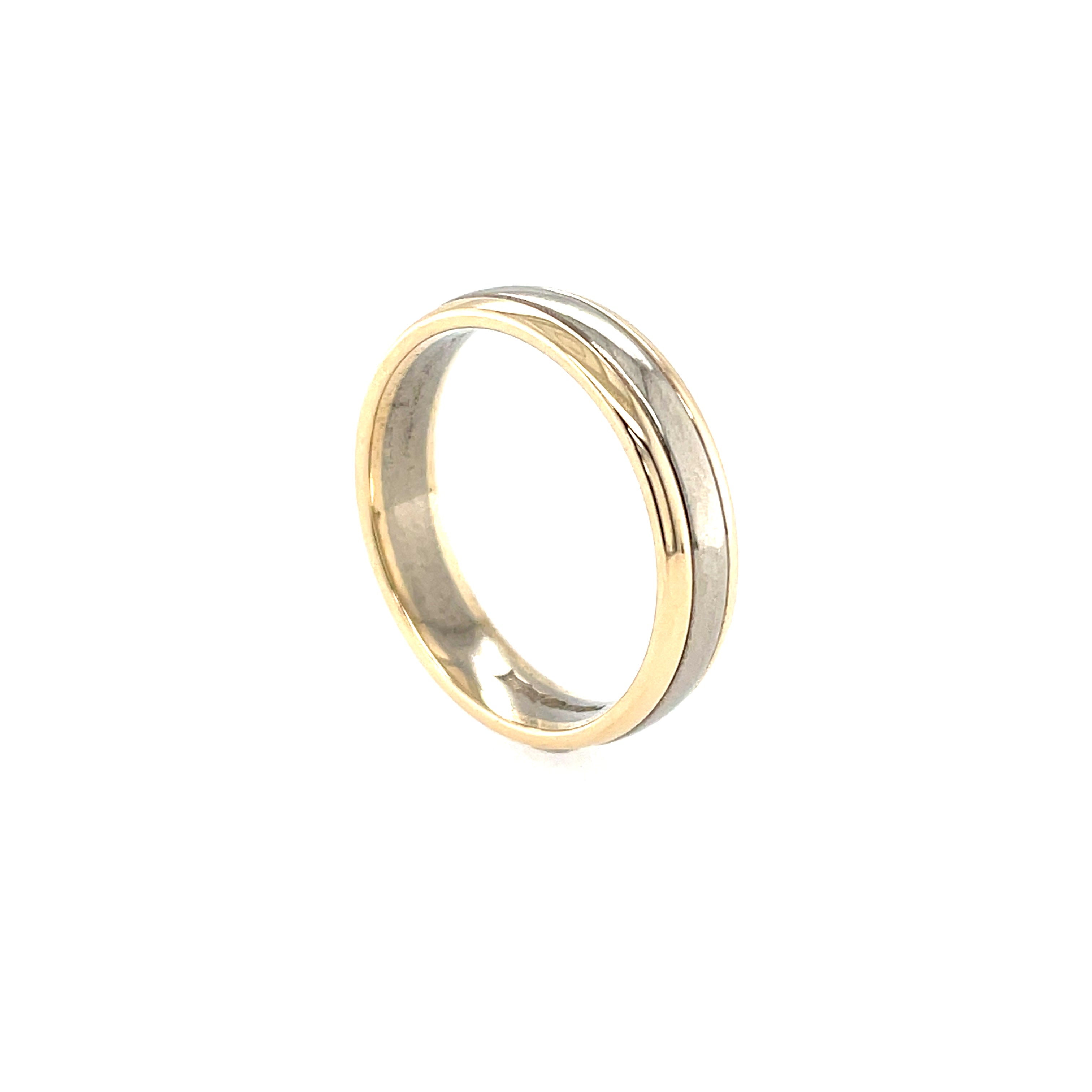 Gold Wedding Ring 9ct Gold Two Tone Ring B.bros Ring 