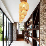 Load image into Gallery viewer, Modern Minimalist Creative Bamboo Weaving Flush Mount Ceiling Lamp
