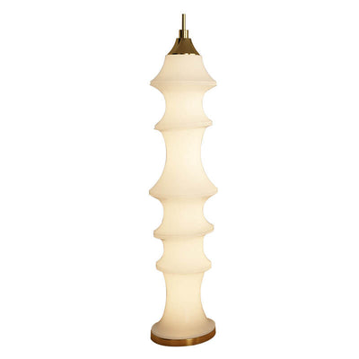 Light Luxury Milk White Pagoda LED Standing Floor Lamp