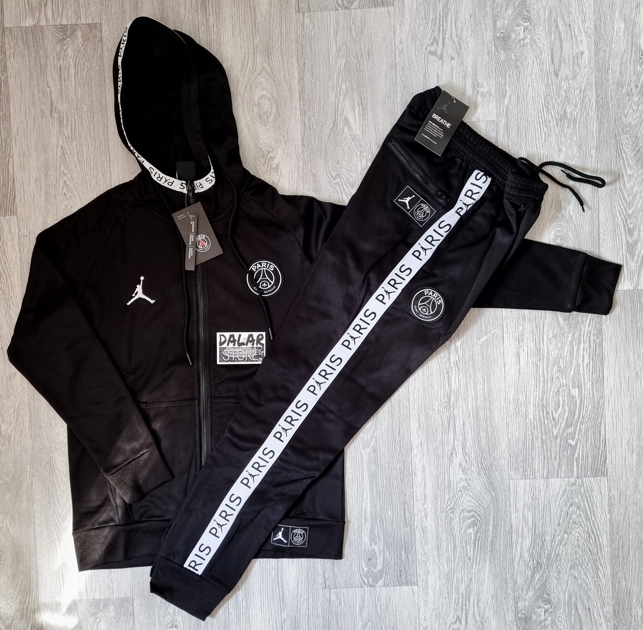 black psg x jordan tracksuit