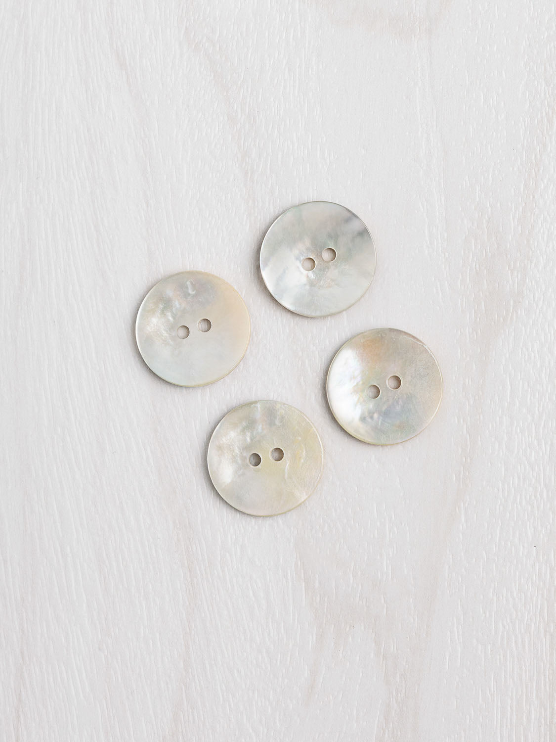 Large Round Mother of Pearl Buttons from Kelmscott Designs ~ pkg of 6 -  Traditional Stitches