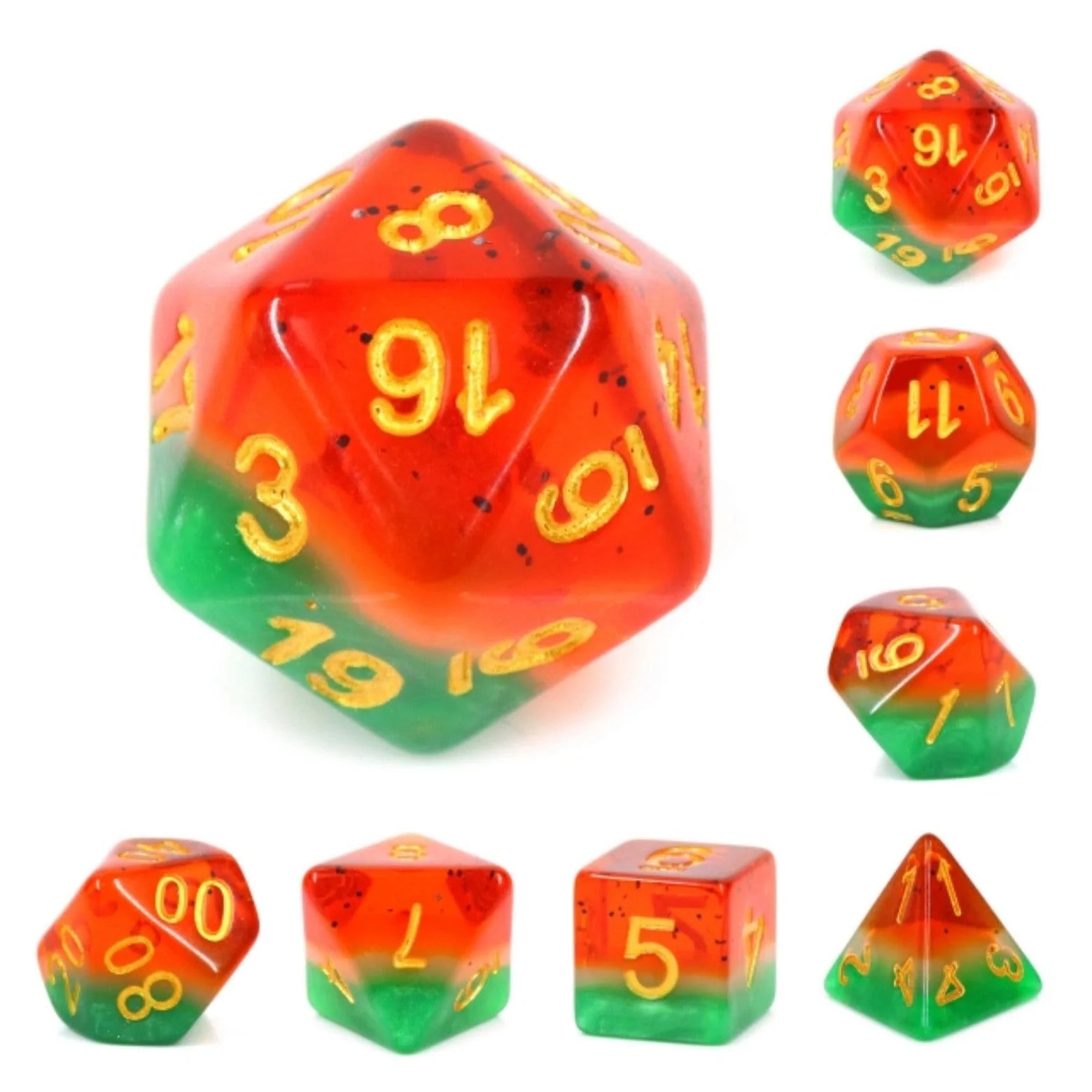 Watermelon RPG Dice Set by Foam Brain Games