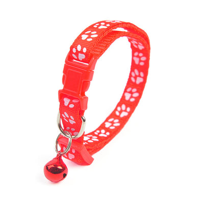 Colorful Cute Bell Collar Footprint Personalized