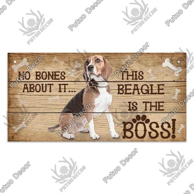 Dog Tags Wooden Animal Sign