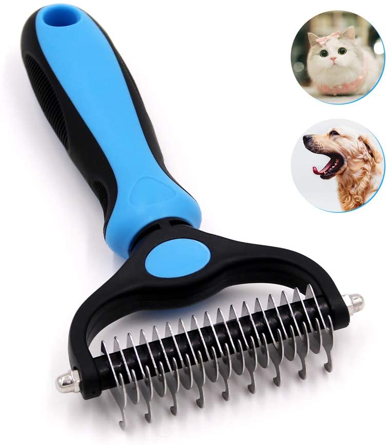 Grooming Tool 2 Sided Undercoat Rake for Dogs