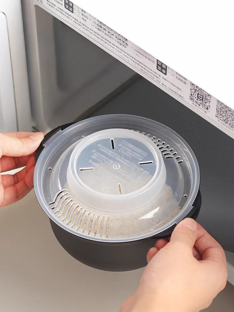 Ustensiles de cuisson multigrains, micro-ondes pour riz vapeur, bol de riz, qualité alimentaire, récipient de cuisson anti-brûlure, cuisine domestique La Cuisine de Mimi