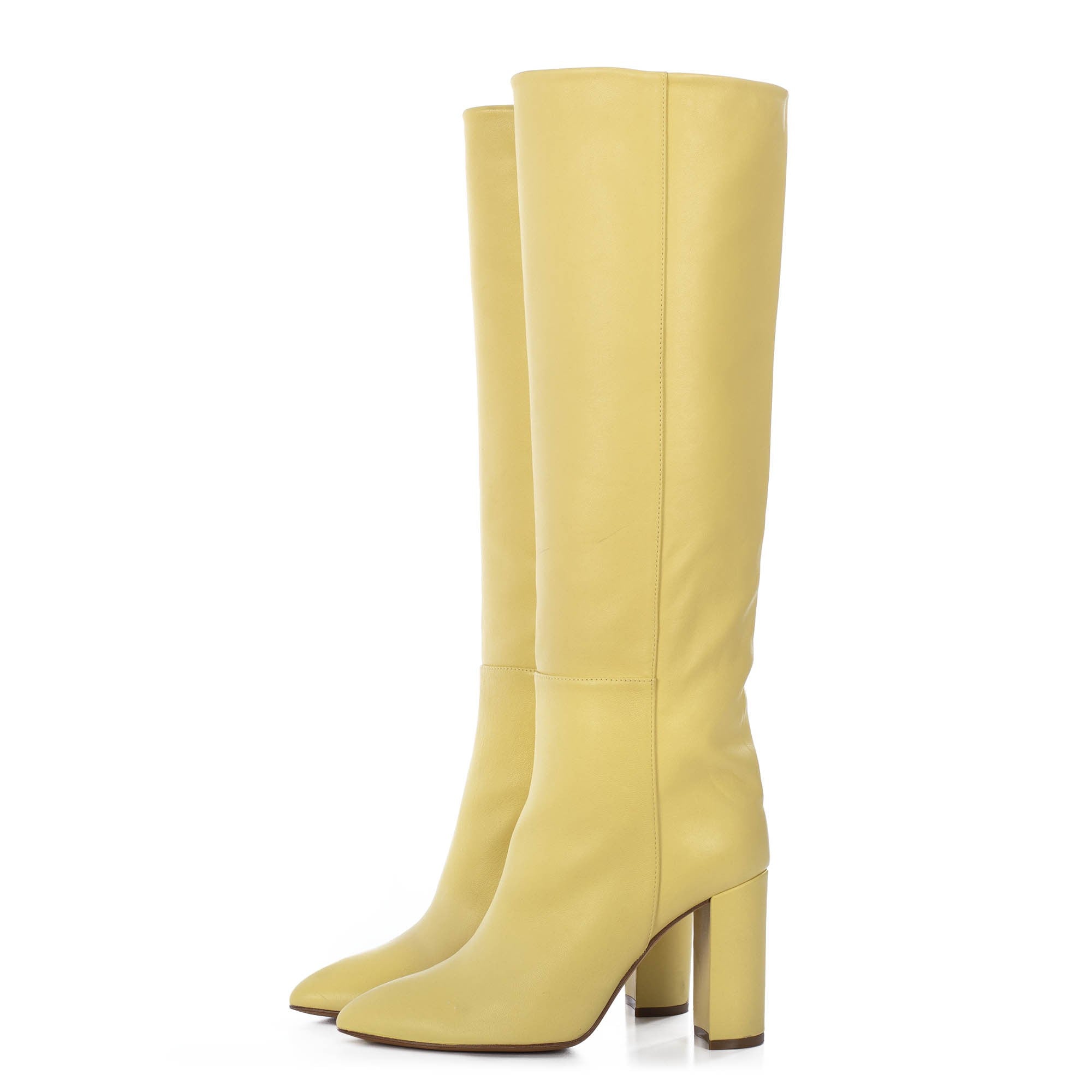 mustard leather boots