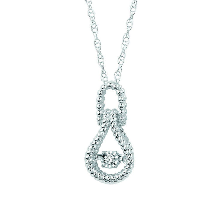 shimmering diamond pendant