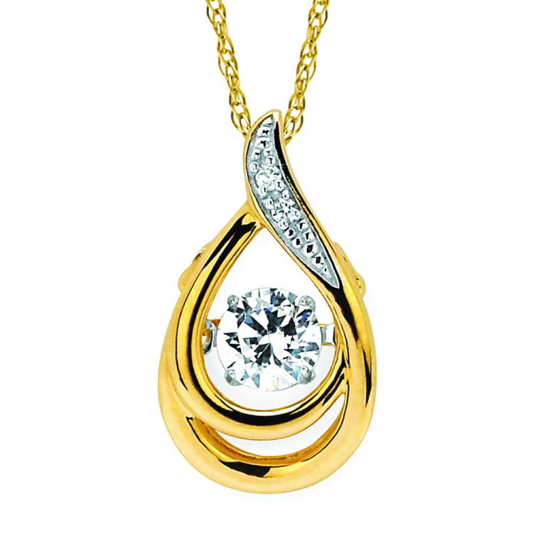 shimmering diamond pendant