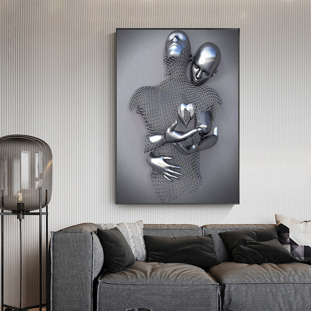 Metal Figure Art Canvas Print freeshipping - khollect