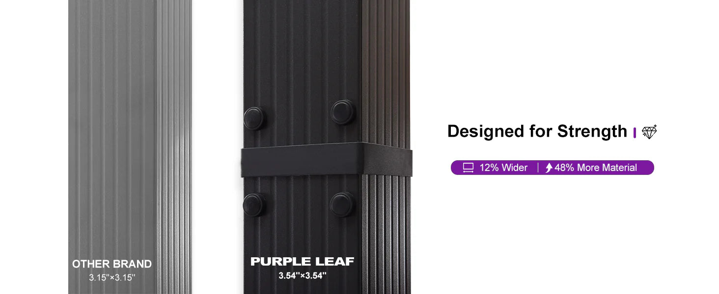 PURPLE LEAF Retractable Pergola