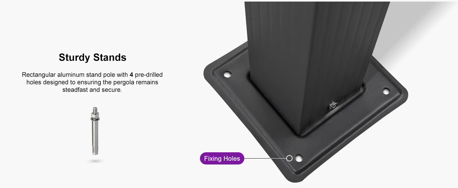 PURPLE LEAF Retractable Pergola