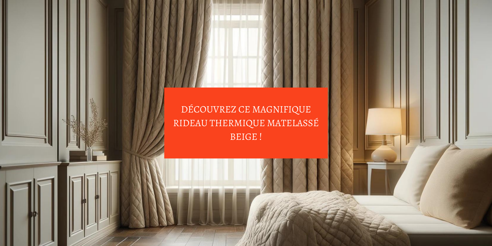 rideau thermique beige