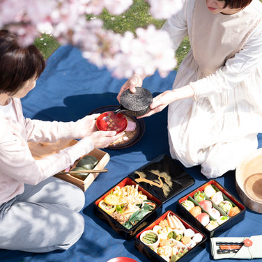 Table Setting #189 Jubako Joys Under the Sakura Canopy