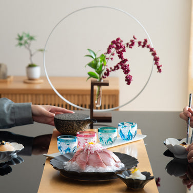 Table Setting #181 Exquisite Sake Experience with Edo Kiriko Cups