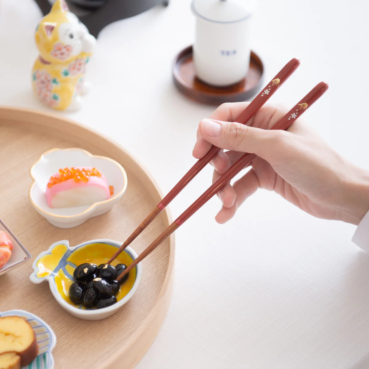 Red Chopsticks Chinese Wood Bag Holder Dinnerware Flatware Kitchen Food  Stick Chop Sticks Wooden Chopsticks - AliExpress