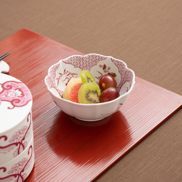 Arita Porcelain Lab Japan Autumn Red Bowl | MUSUBI KILN | Handmade