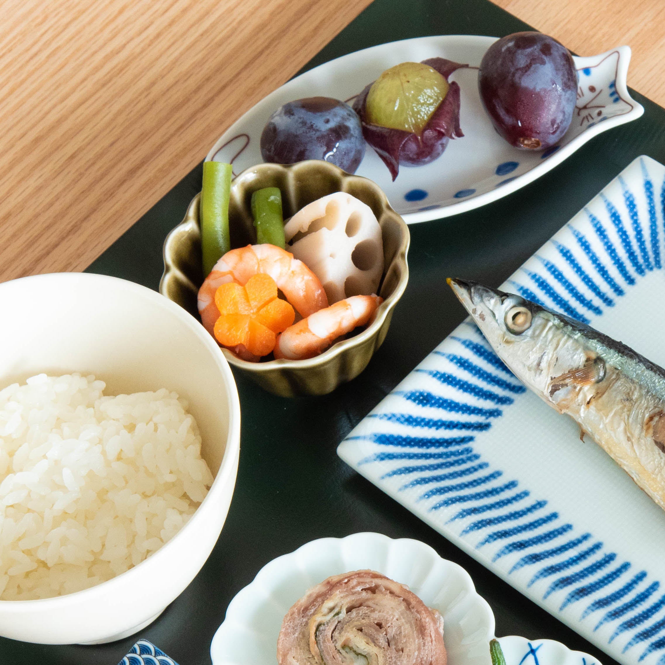 Table Setting #32 The Autumnal Fish Grilled Set Meal, MUSUBI KILN