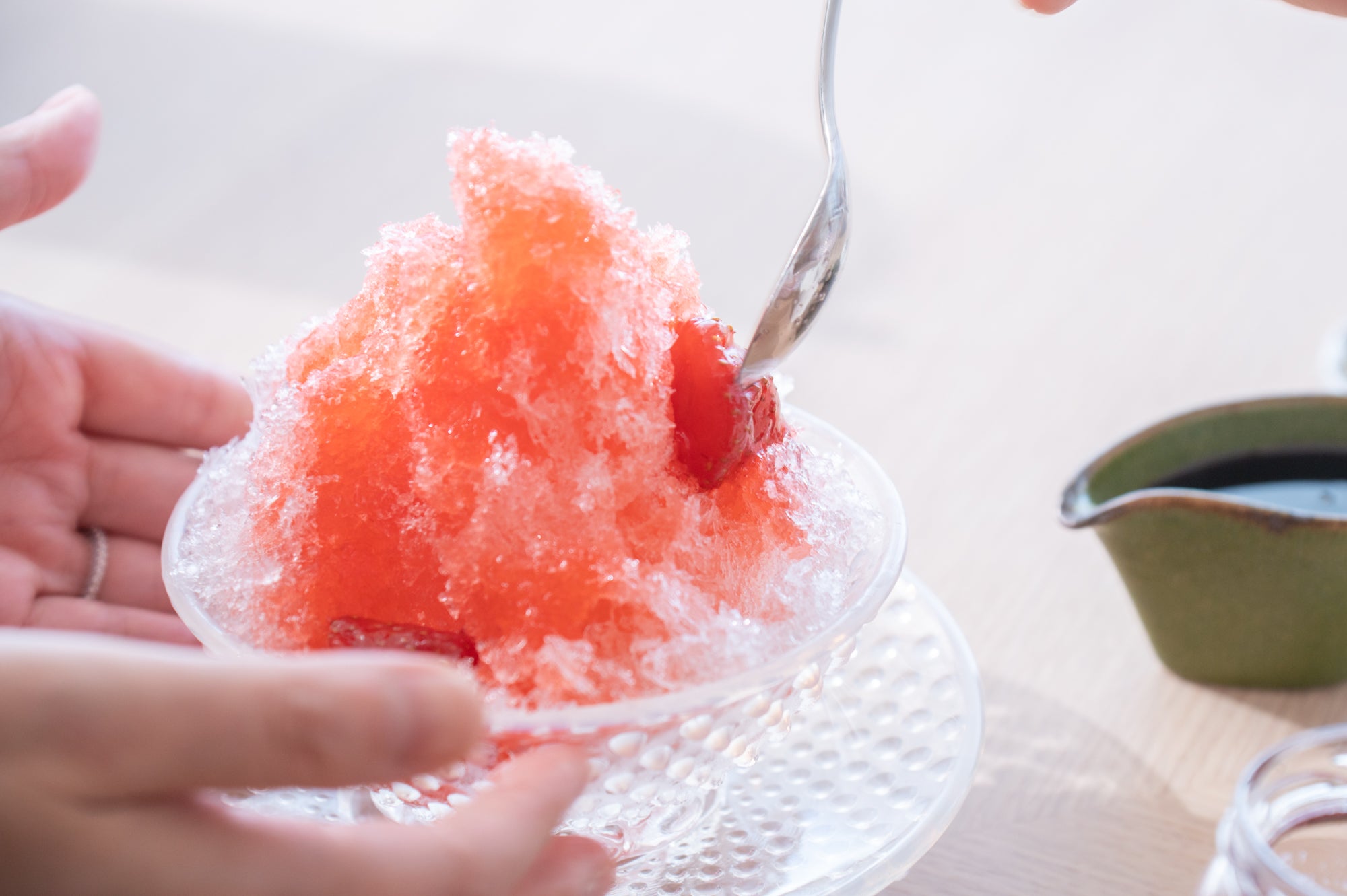 Kakigori shaved ice with the ice shave attachment, Recipe