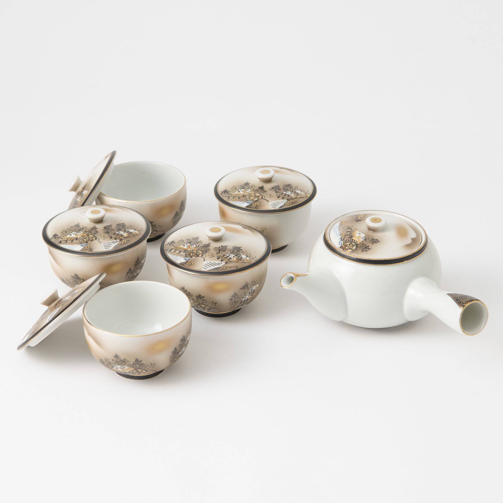 Handmade Ceramic Tea Set with Teapot and Cups by YomYomceramic