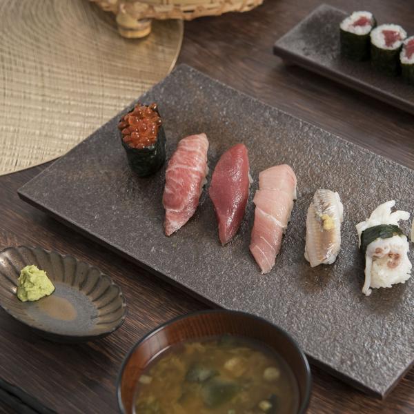 Japanese Sushi Plate & Dish Set - Crackleglaze – zen minded