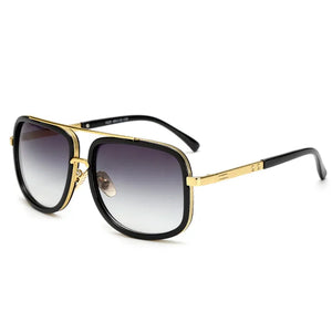 Oversized Square Metal Framed Unisex Sunglasses - VFashion