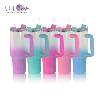wholesale 40oz Stanley Glitter Ombré Gradient Tumbler Shimmer Mug 20pack  Stainless Steel Insulated with Handle and Lid with Optional Straw