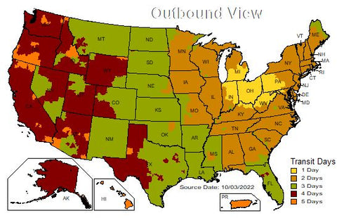 UPS U.S. Map