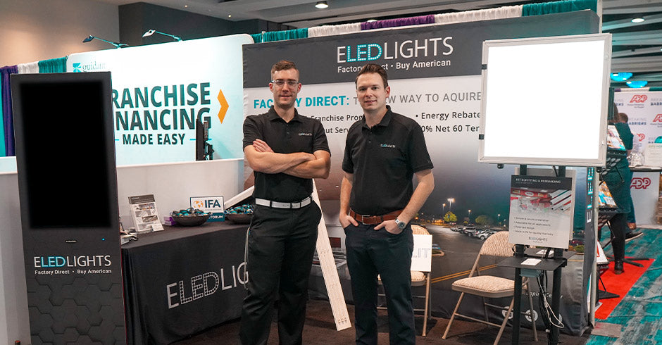 Kyle and Jarred at the ELEDLIGHTS booth, IFA 2020