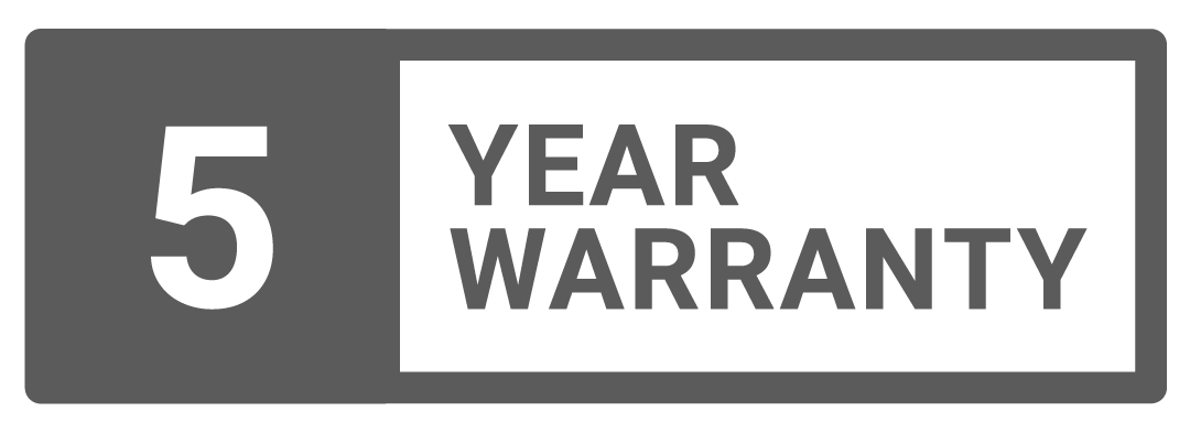 5 year warranty