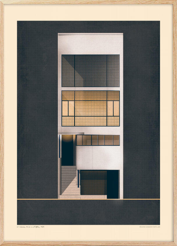 Minimalistisk bygningsværk plakat arkitektur poster– Plakatcph.com