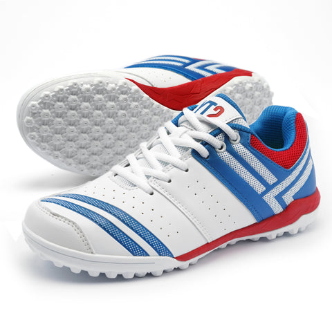 kids blue red cricket shoe SOLM8