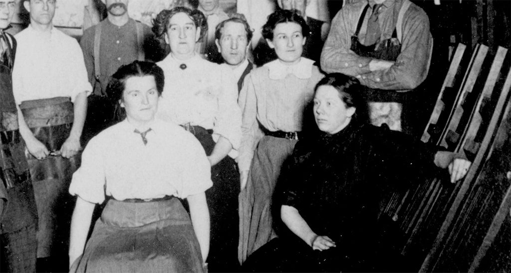 Women workers in Stickley’s upholstery room, pre-1920