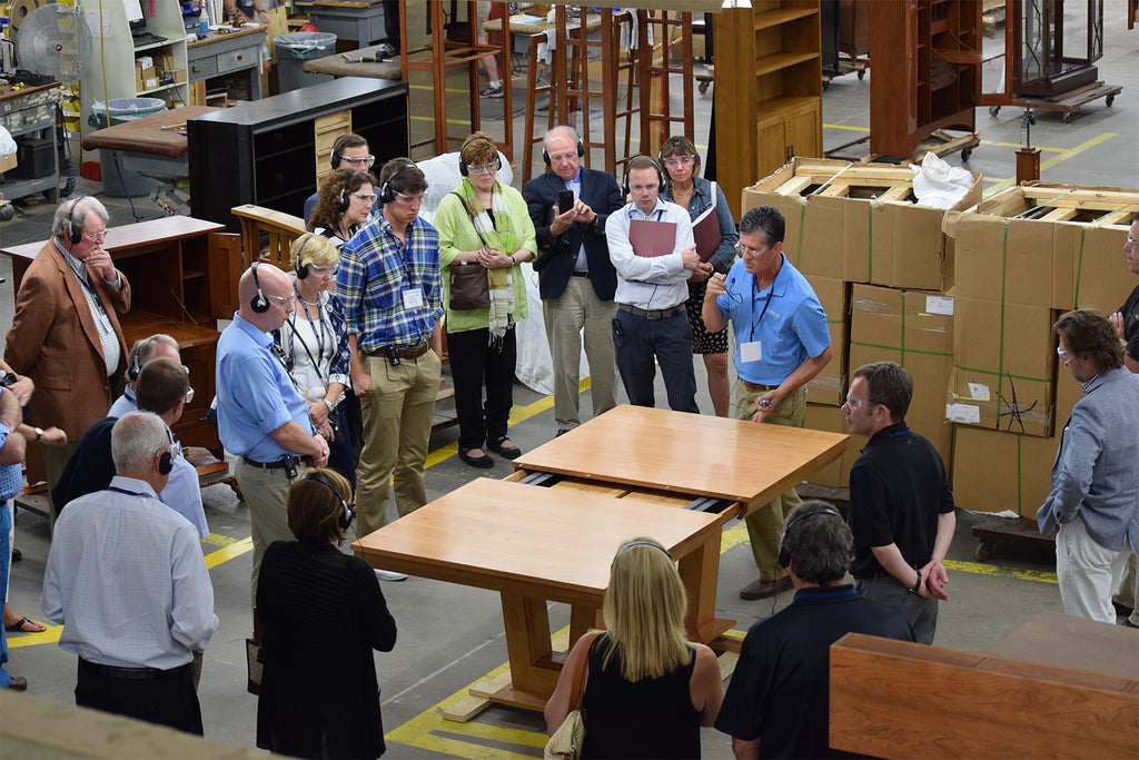Dealers take a Stickley factory tour