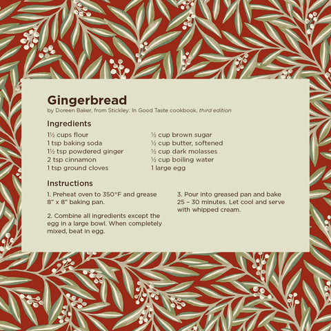 Recipe card for Gingerbread