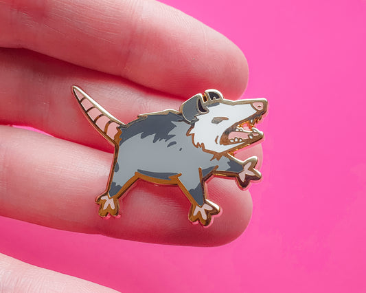 Raccoon Hard Enamel Pin Set Trash Dwellers Gold Plating 