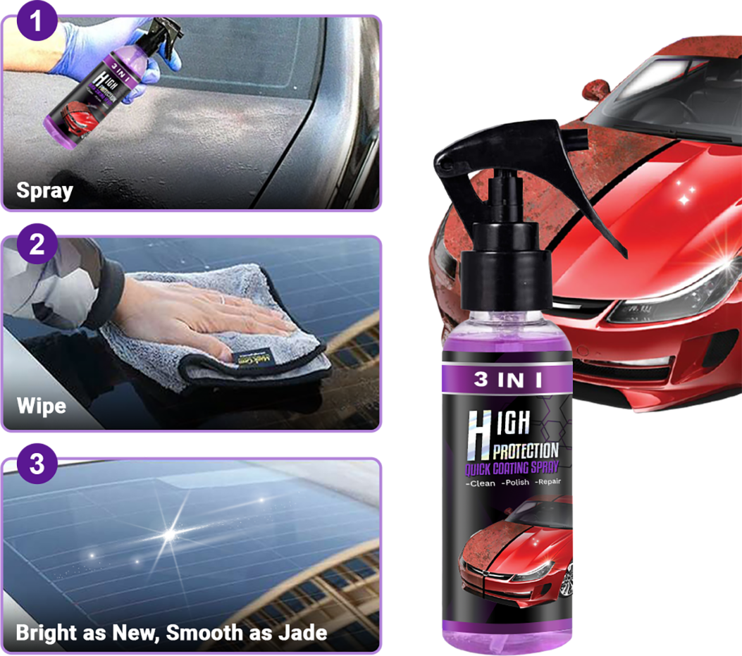 3 in 1 High Protection Quick Car Coating Spray - Ceelic