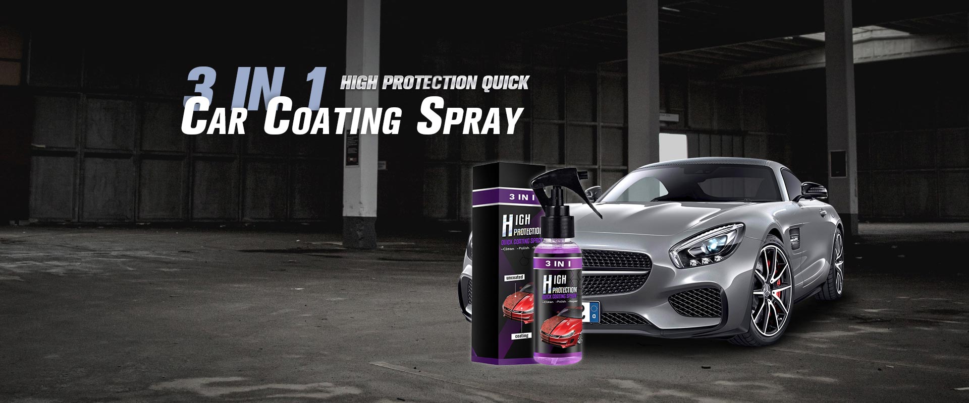 ShopyShot™ 3 in 1 High Protection Quick Car Ceramic Coating Spray - Ca