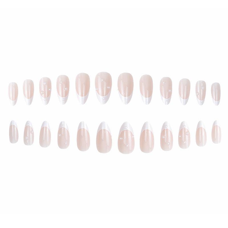 White French Point Water Drop Nails – painevida