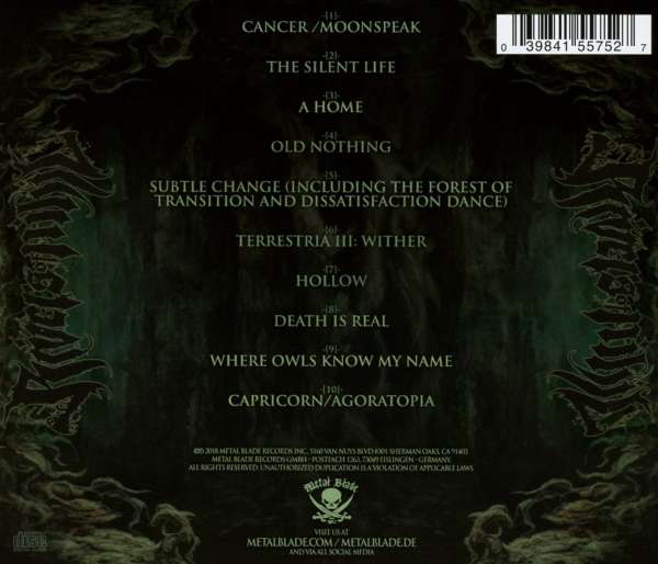 Osta Rivers Of Nihil - Where Owls Know My Name (CD) levy netistä –  SumashopFI