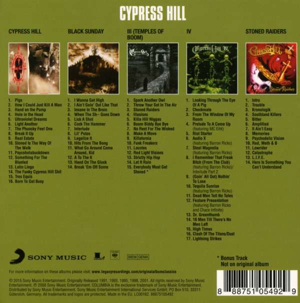 Osta Cypress Hill - Original Album Classics (CD) levy netistä – SumashopFI