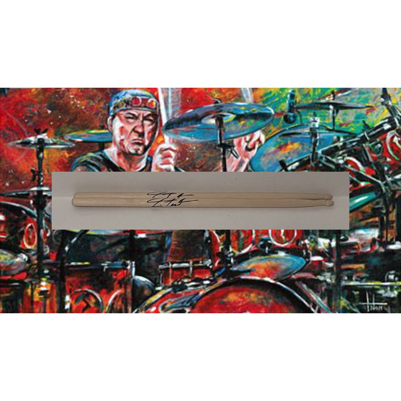 Neil Peart of Rush Drumstick signed with proof