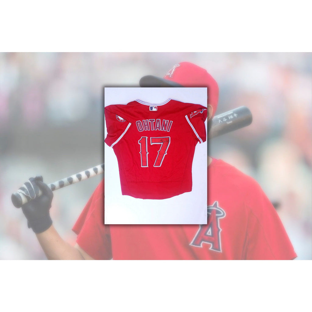 Awesome Artifacts Shohei Ohtani Los Angeles Angels Authentic Jersey Size XL Japanese and English with Proof by Awesome Artifact