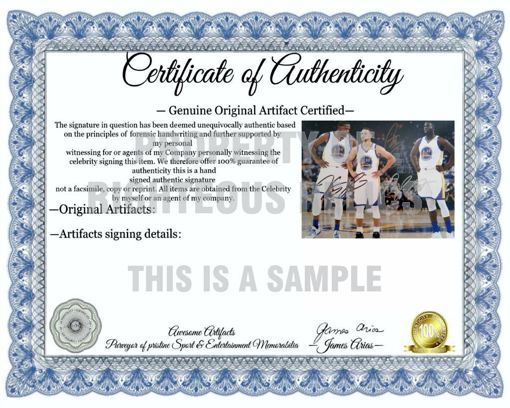 Draymond Green Kevin Durant and Stephen Curry 8 x 10 signed photo with proof