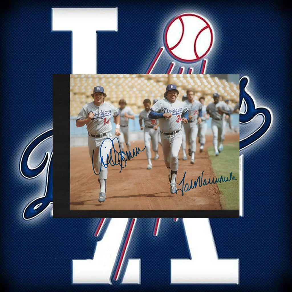 RON CEY STEVE GARVEY DAVEY LOPES BILL RUSSELL AUTOS 8X10 IN PERSON