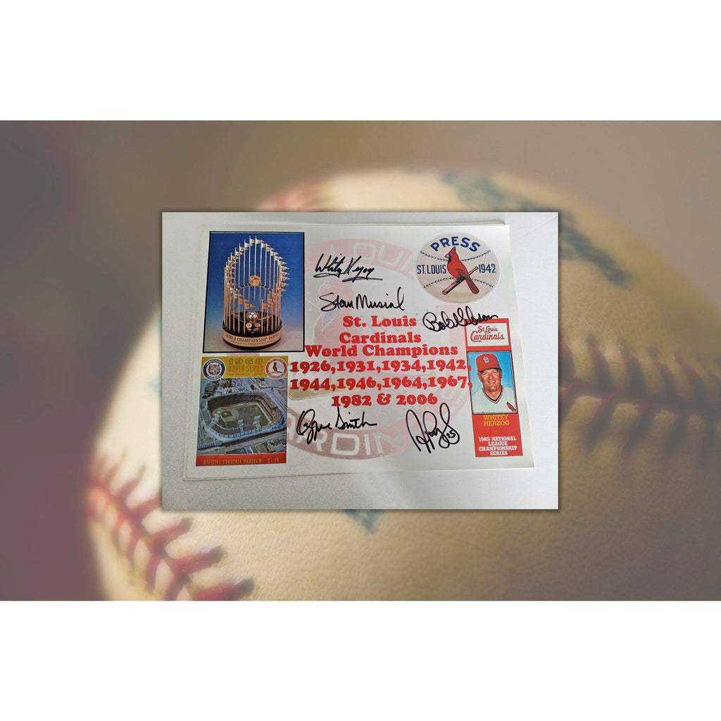 St. Louis Cardinals Lou Brock, Bob Gibson Stan Musial all-time greats –  Awesome Artifacts