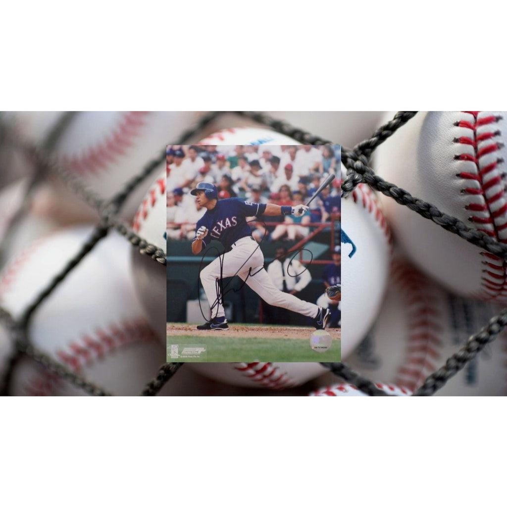 Alex Rodriguez and Ivan Rodriguez Texas Rangers 8X10 Photo