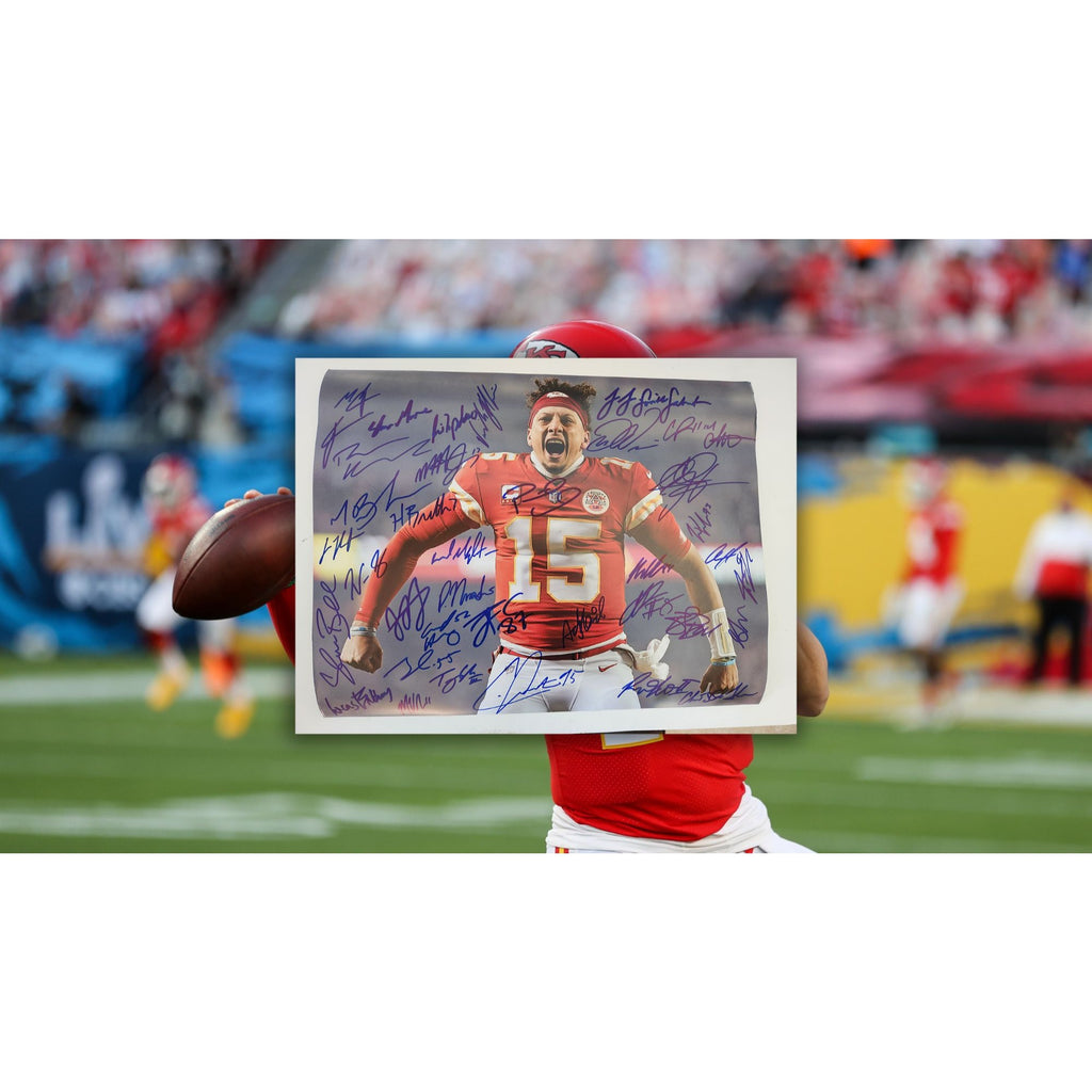 Patrick Mahomes Andy Reid Travis Kelce 2022-23 Kansas City Chiefs auth –  Awesome Artifacts