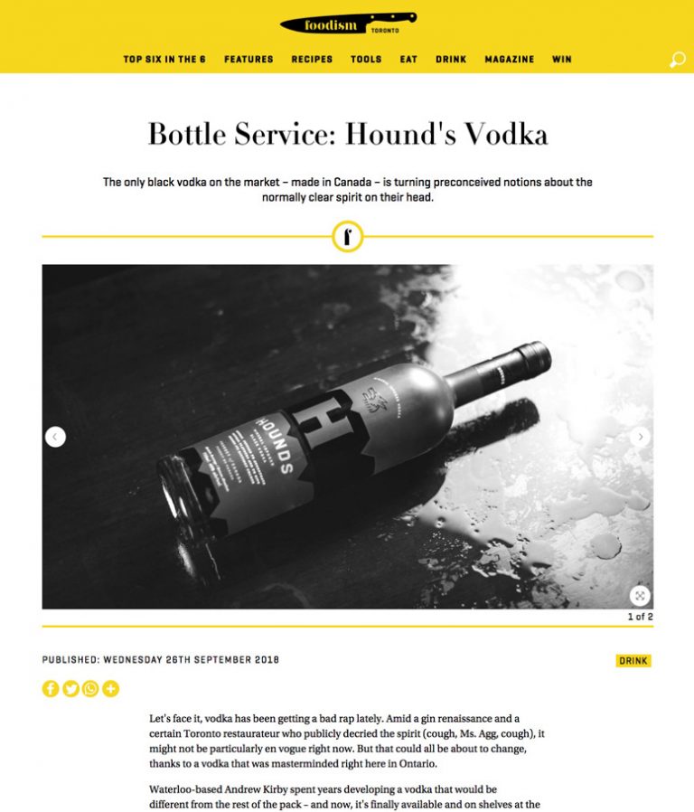 Foodism Drink Review: Hounds Black Vodka